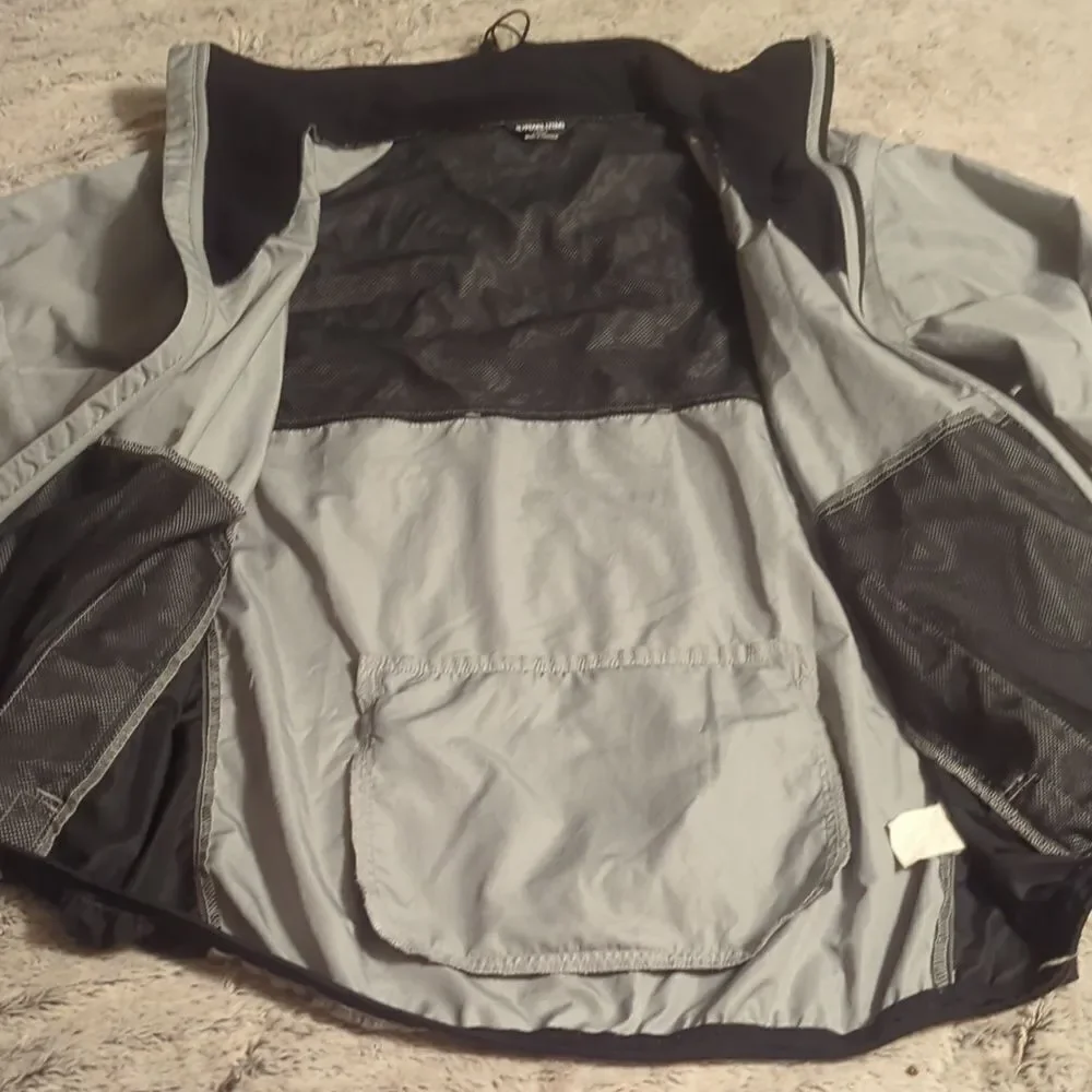 IQ‎ Pearl Izumi~ Large White Black Zip Cycling Jacket/Vest Windbreaker